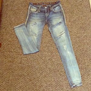 Rock Revival Sz 27/Skinny ripped jeans